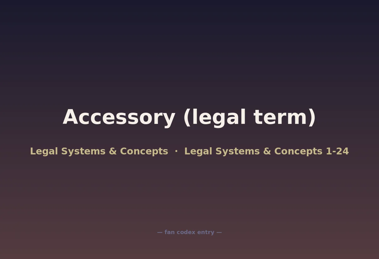 Accessory (legal term)