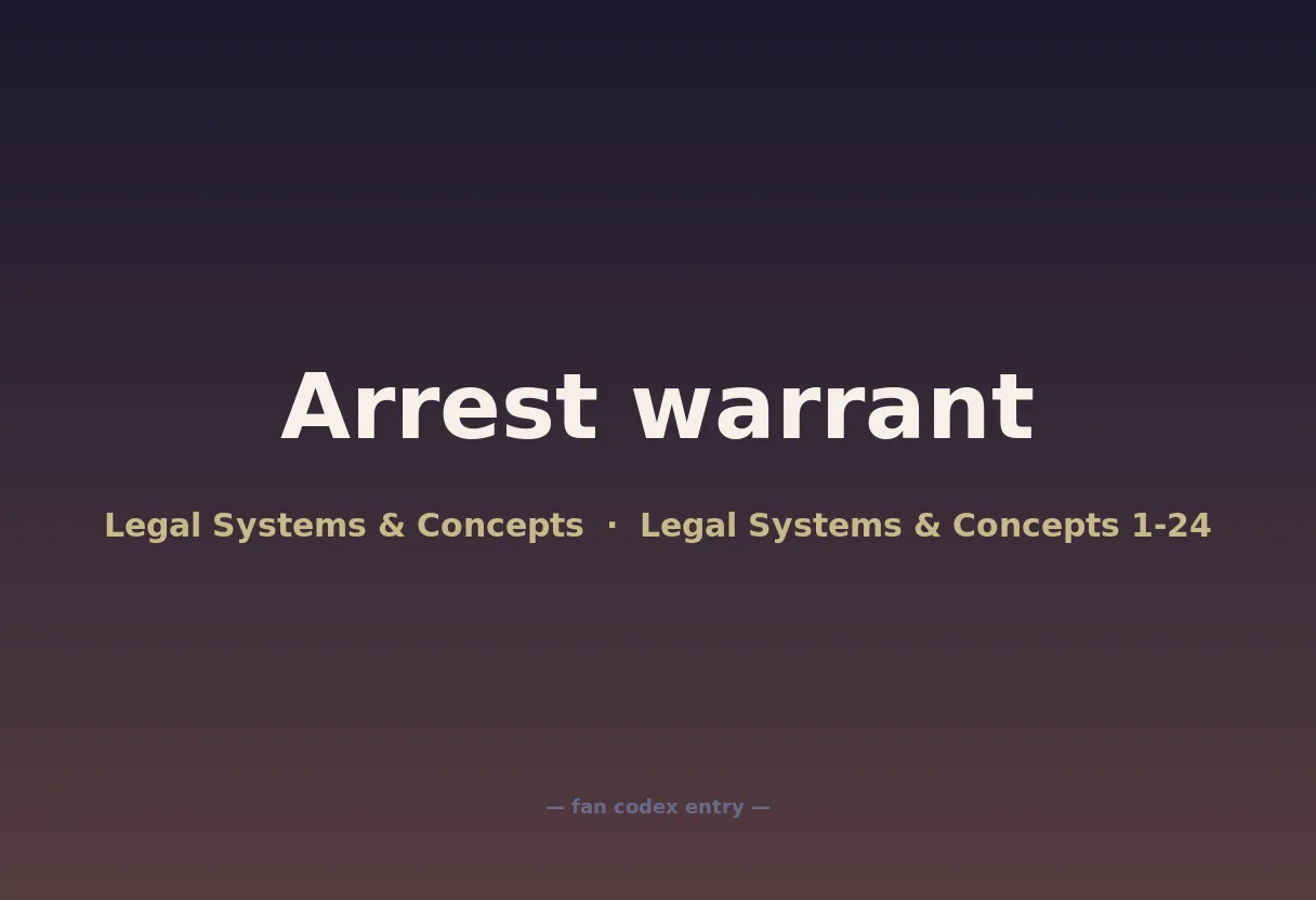 Arrest warrant