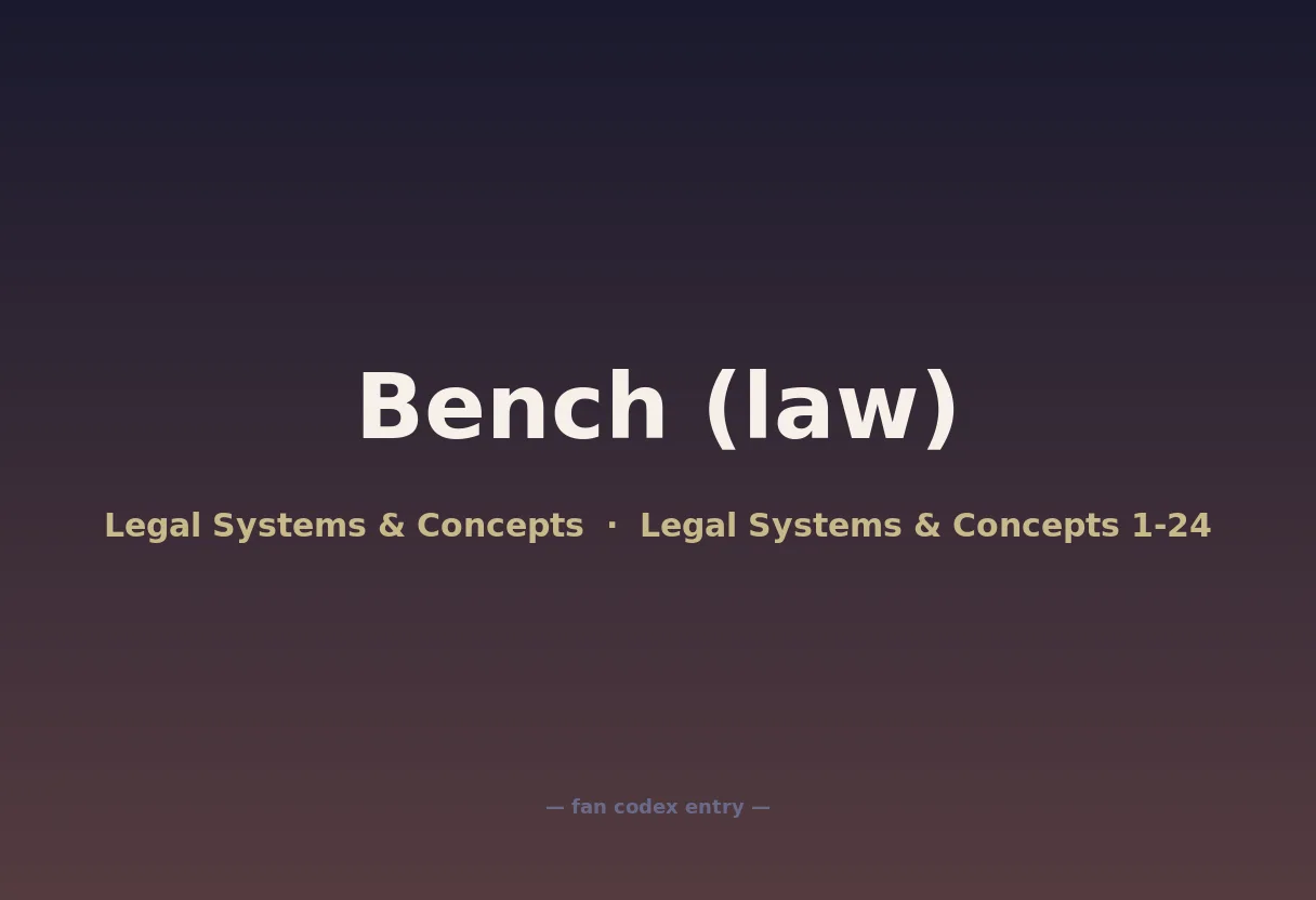 Bench (law)