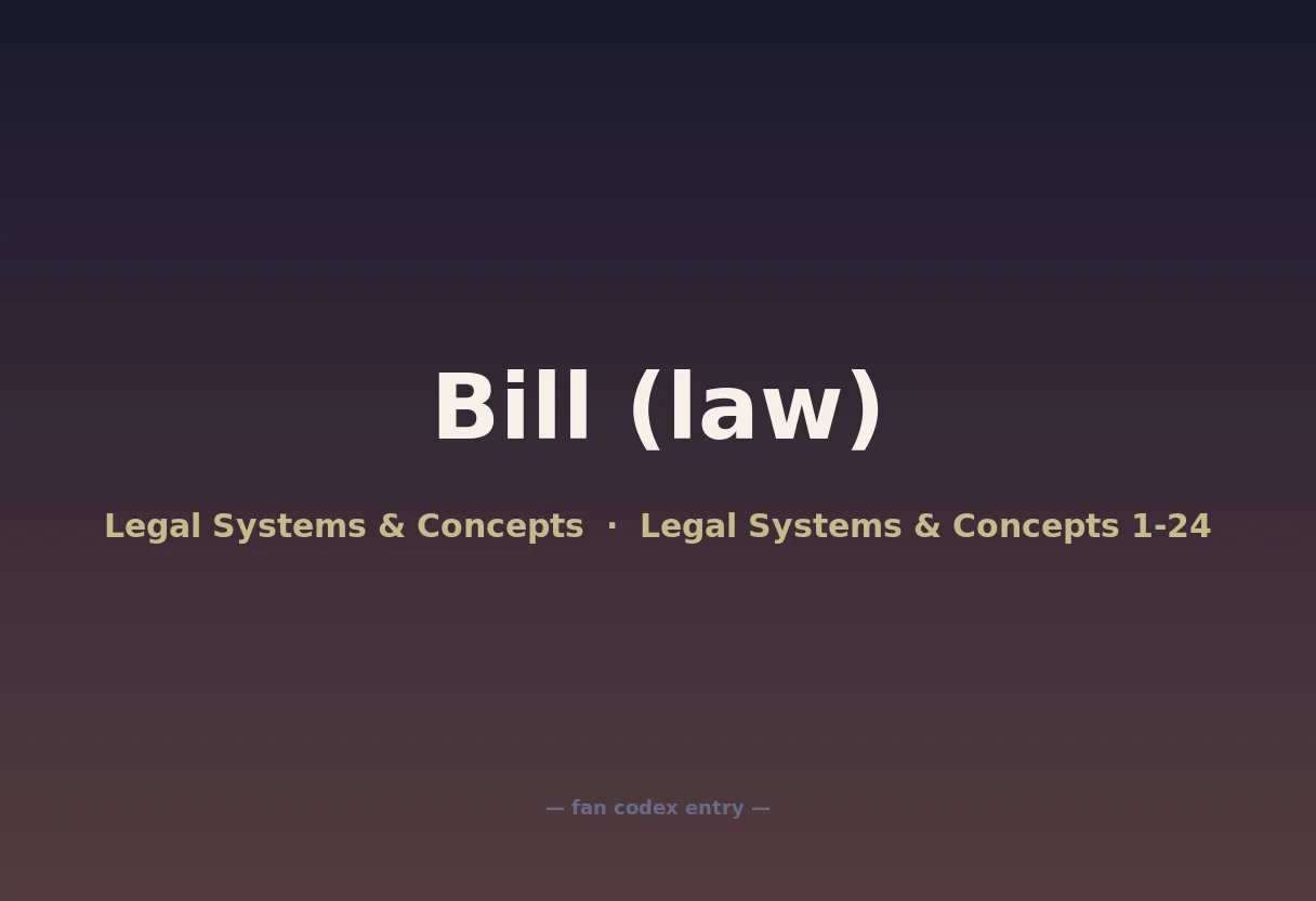 Bill (law)