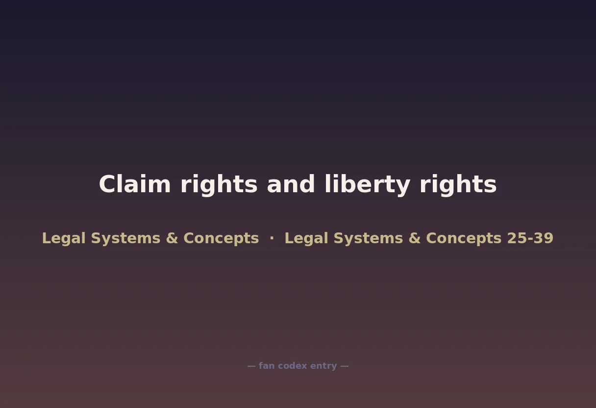Claim rights and liberty rights