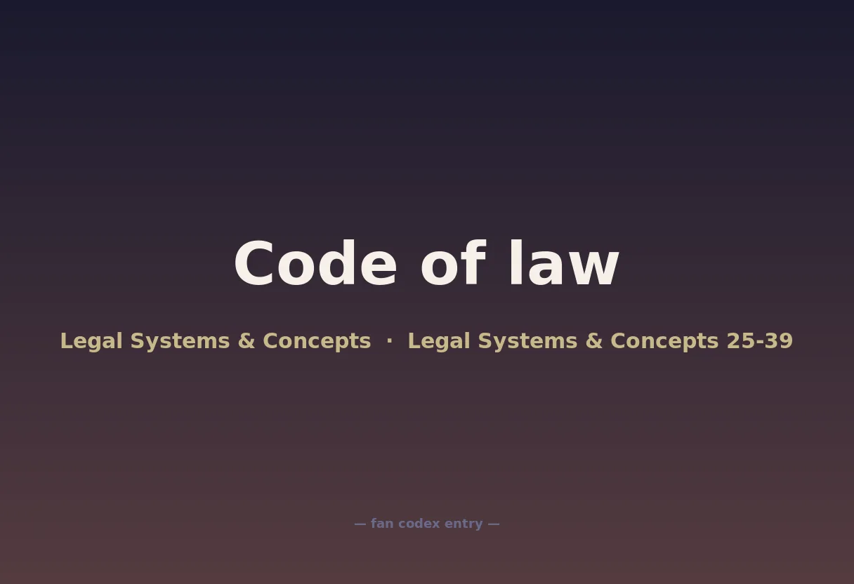 Code of law