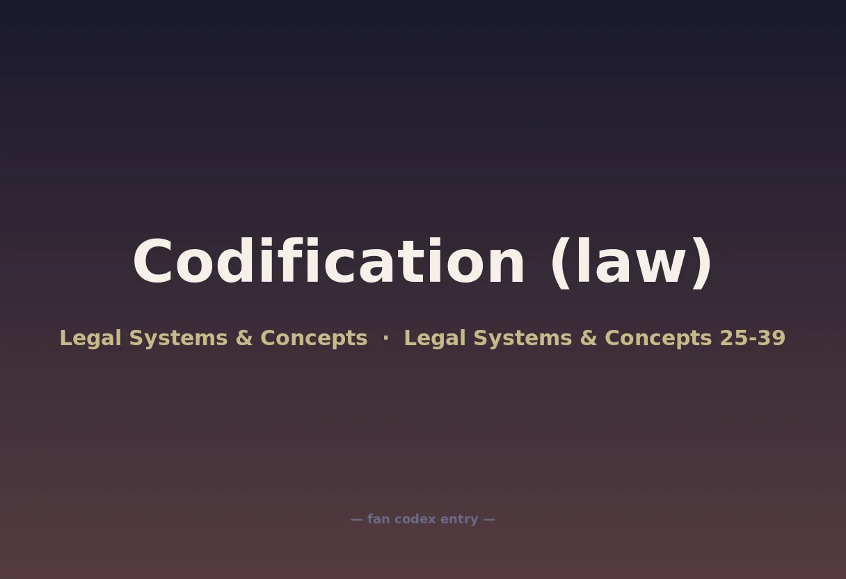 Codification (law)