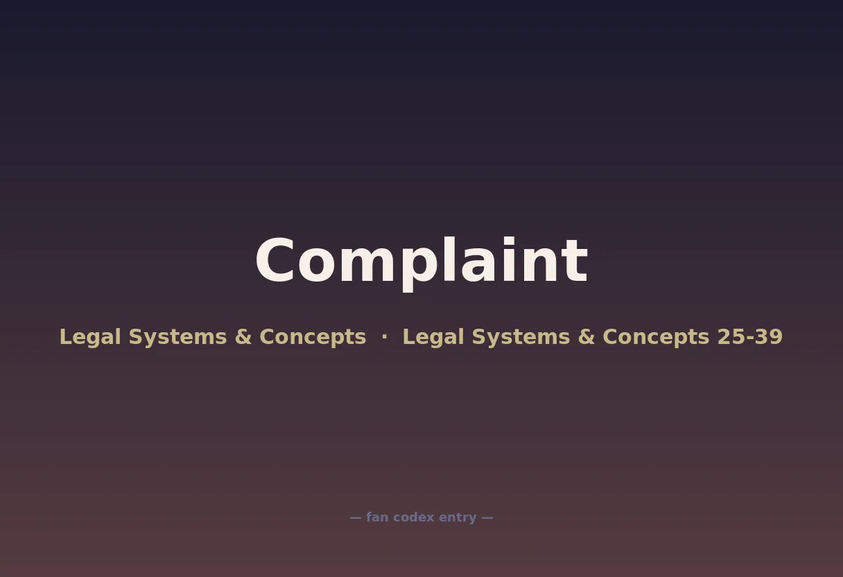 Complaint