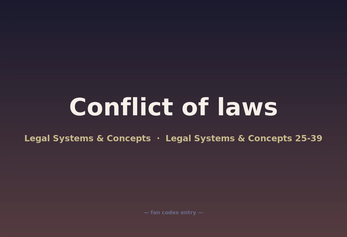 Conflict of laws
