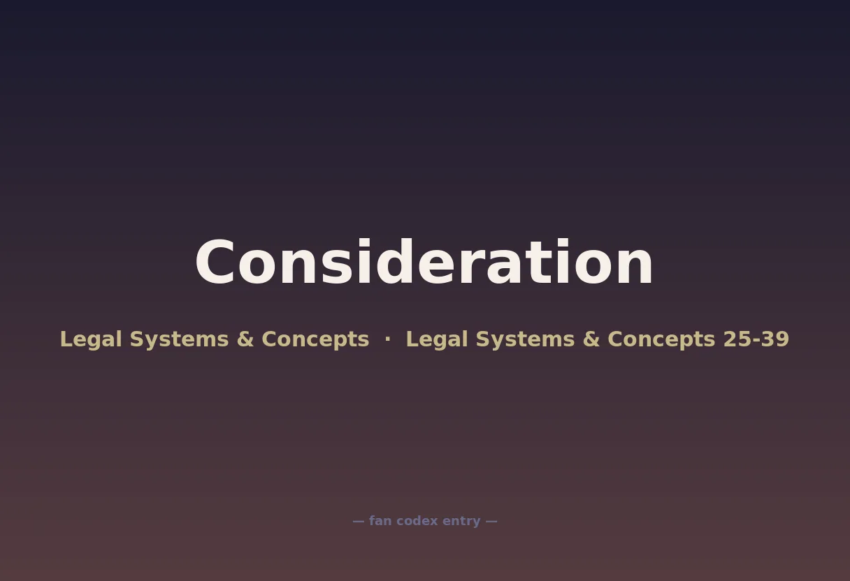 Consideration