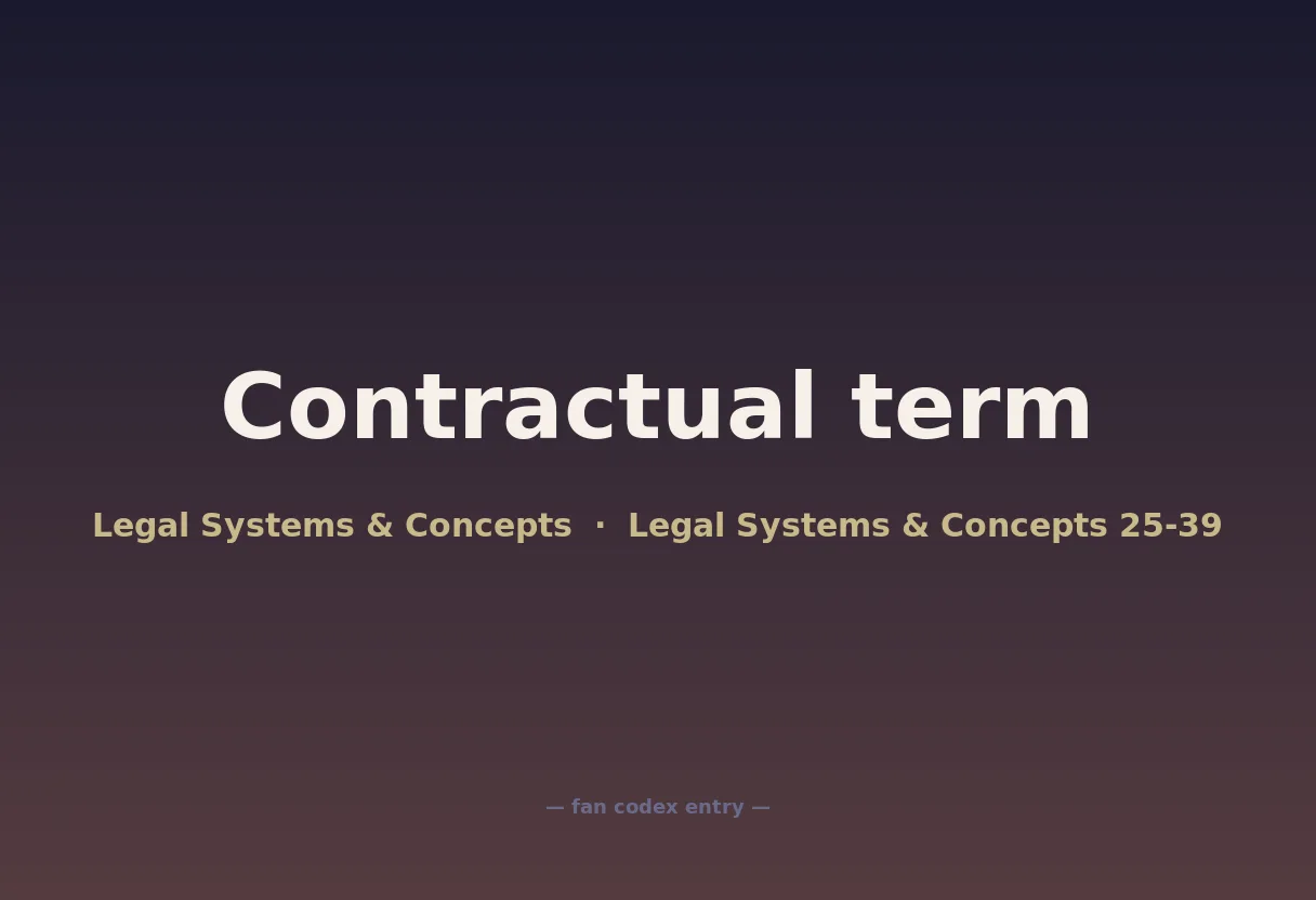 Contractual term