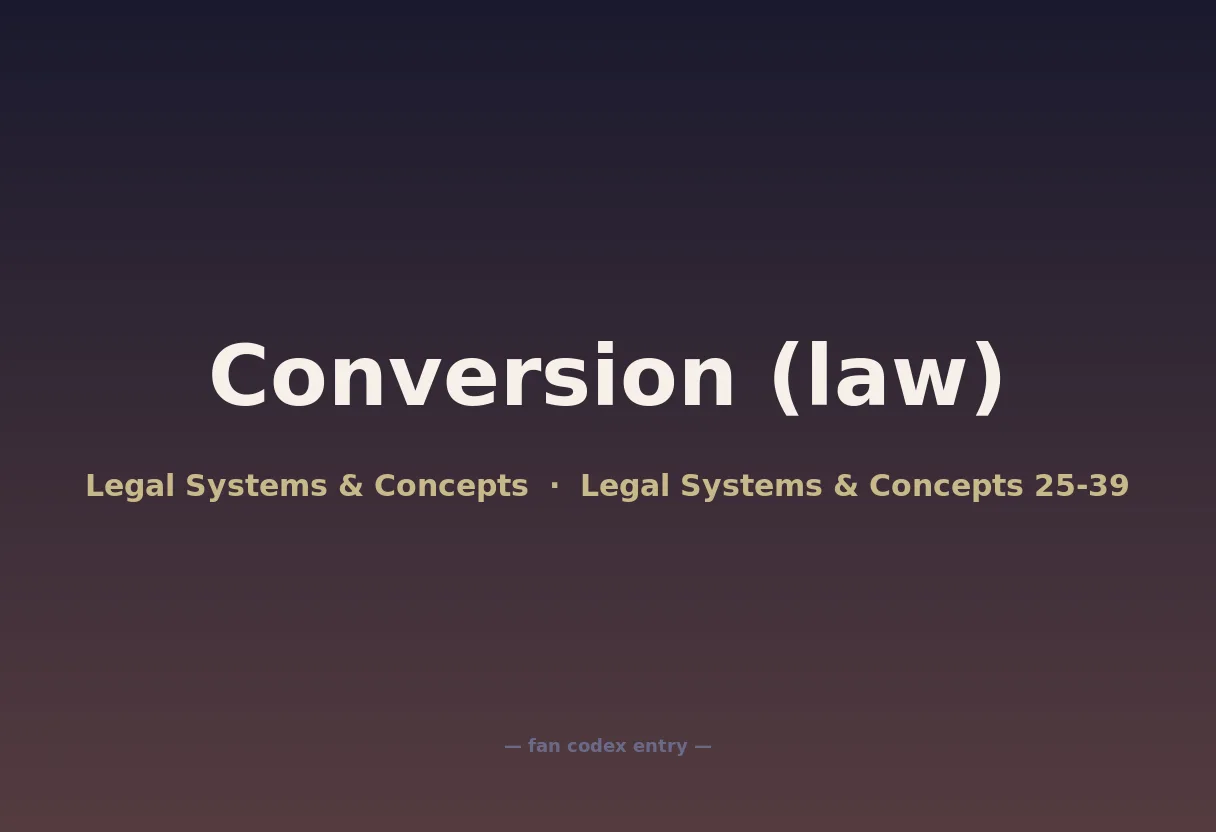 Conversion (law)
